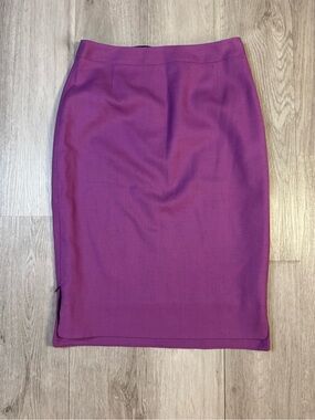 Elie Tahari Women’s Purple Wool Blend Skirt Knee Length Lined Size 6